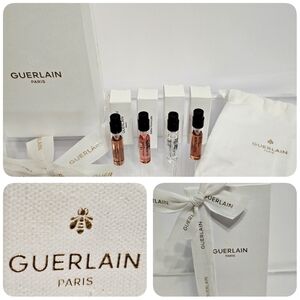 Guerlain Four Samples @ .06 oz ea. Gift Box, Drawstring bag w/Gold Bee🐝 Classy!